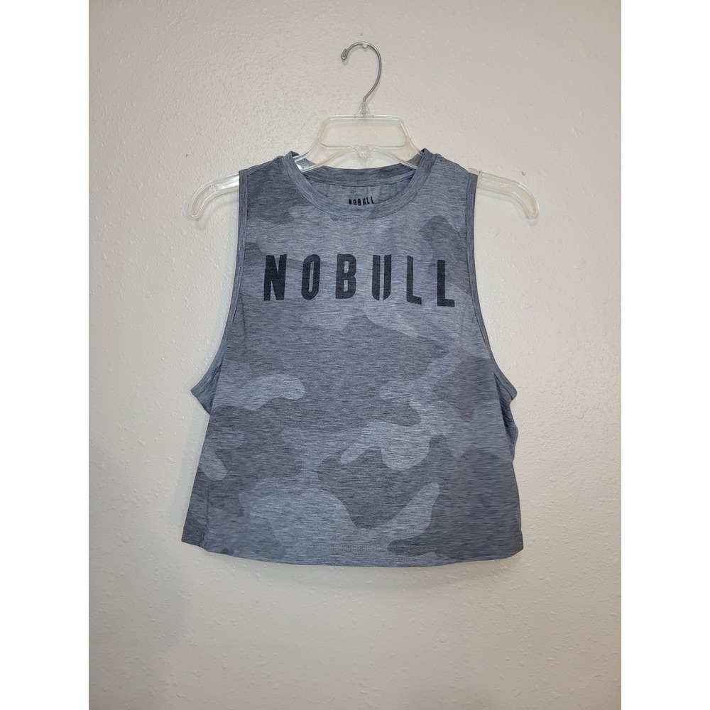 NOBULL Women's Cropped Tank Top Everyday Training Camo Stretch Size M